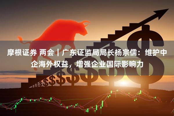 摩根证券 两会｜广东证监局局长杨宗儒：维护中企海外权益，增强企业国际影响力