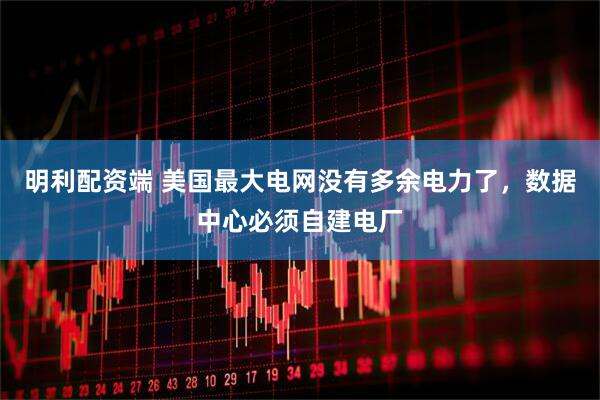 明利配资端 美国最大电网没有多余电力了，数据中心必须自建电厂